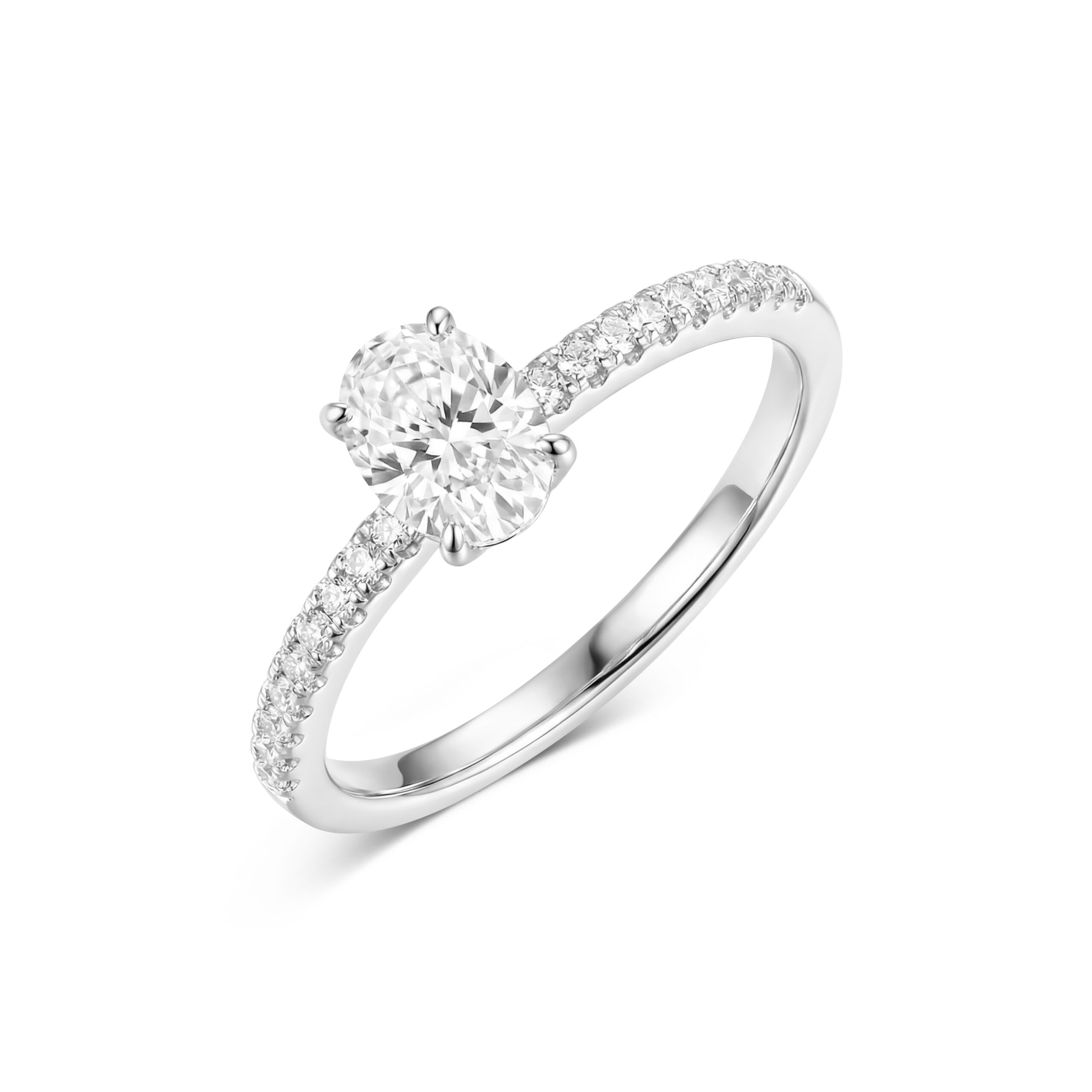 טבעת הילה מוסנייט יוקרתית – כסף 925 בציפוי רודיום – תמונה 2