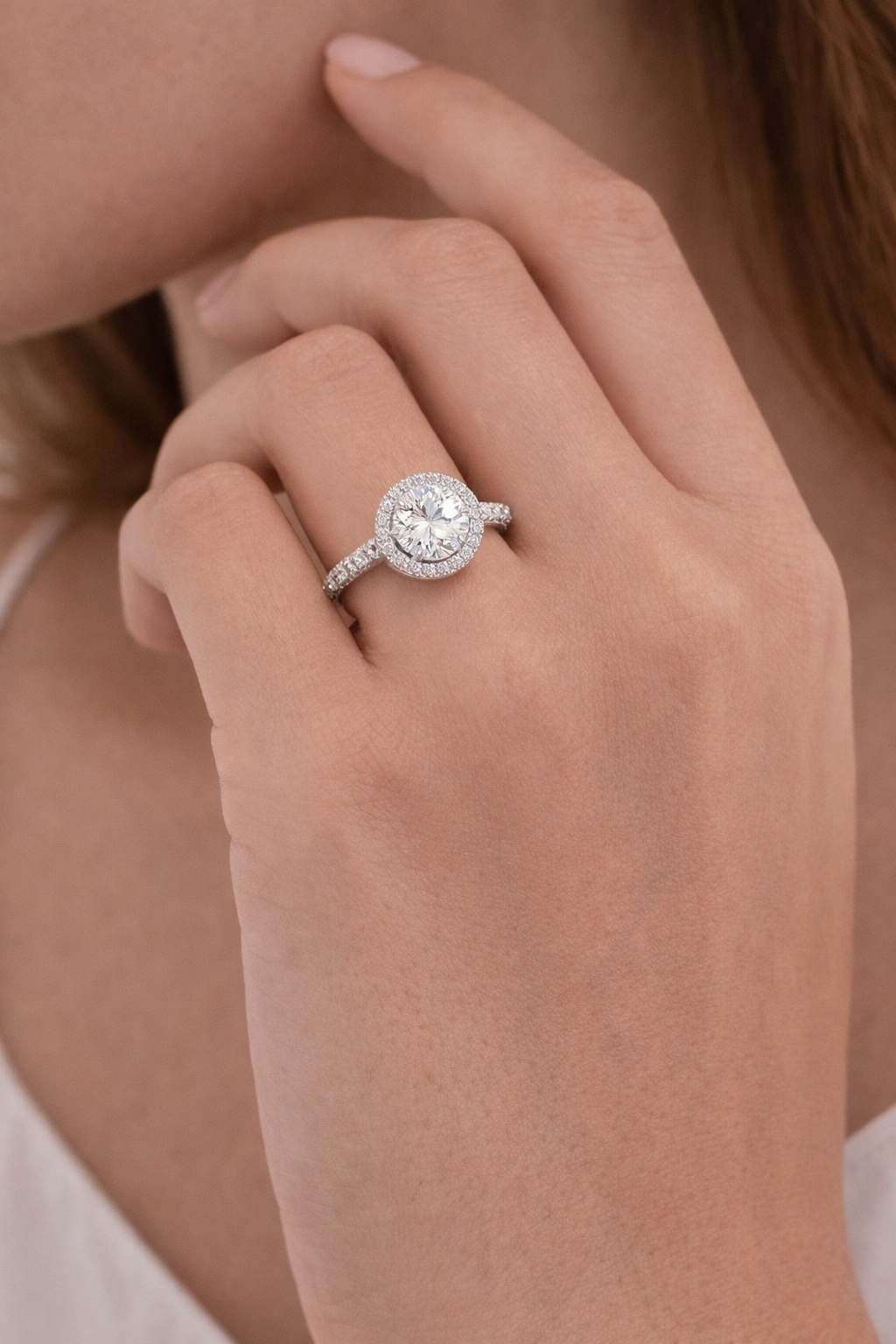 Aurelia Halo – טבעת מוסנייט