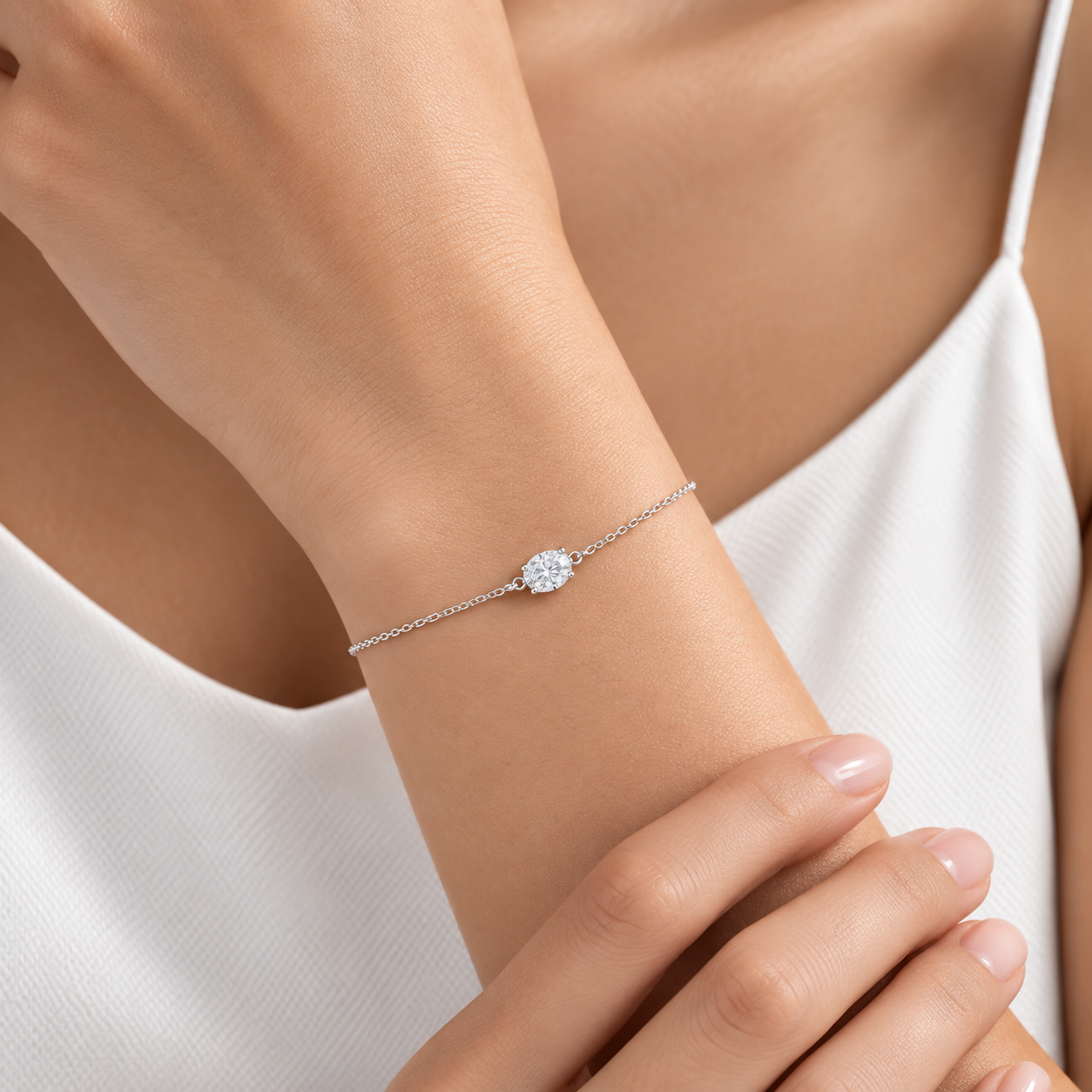 צמיד Luna Pure – כסף 925 עם מוסנייט